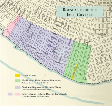 new orleans chanel|irish channel new orleans map.